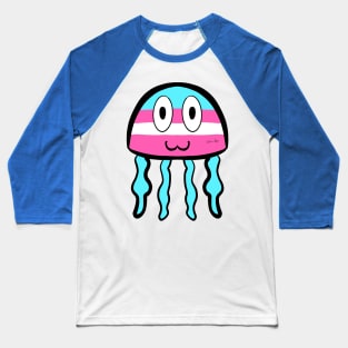 Transgender Pride Jellyfish Baseball T-Shirt